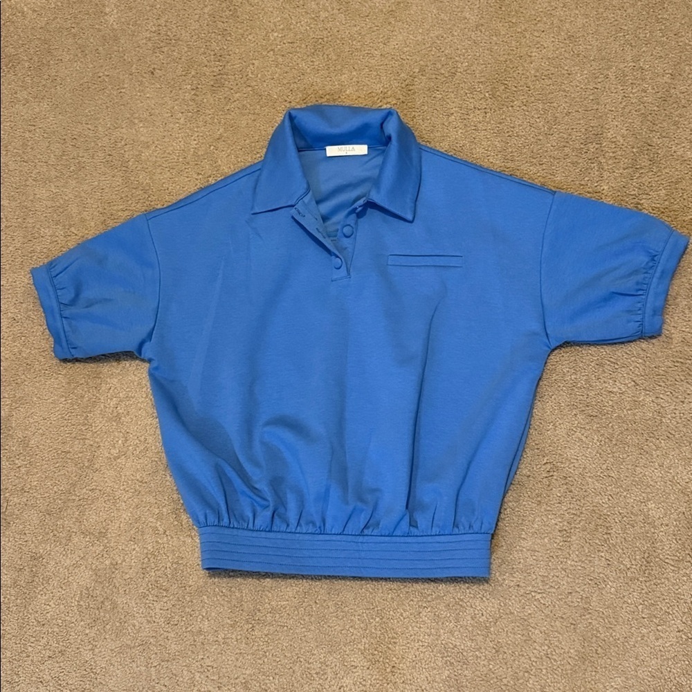 Mulla Chic Blue Women's Polo Top